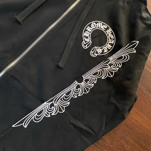 Chrome Hearts Black Zip Up Sweater - Picture 3 of 6